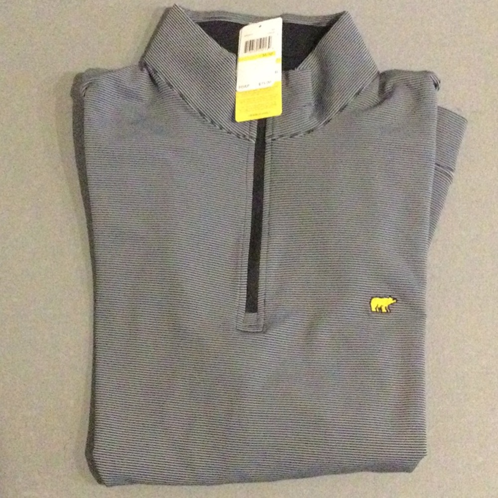 Blue stripe Golf Polo with Cal Logo